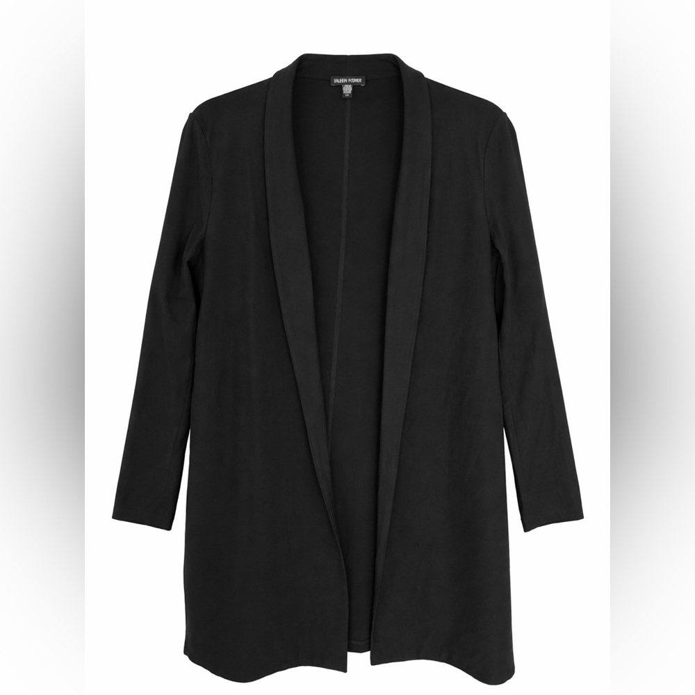 Eileen Fisher Open Front Lightweight Black Jacket  Size S/P